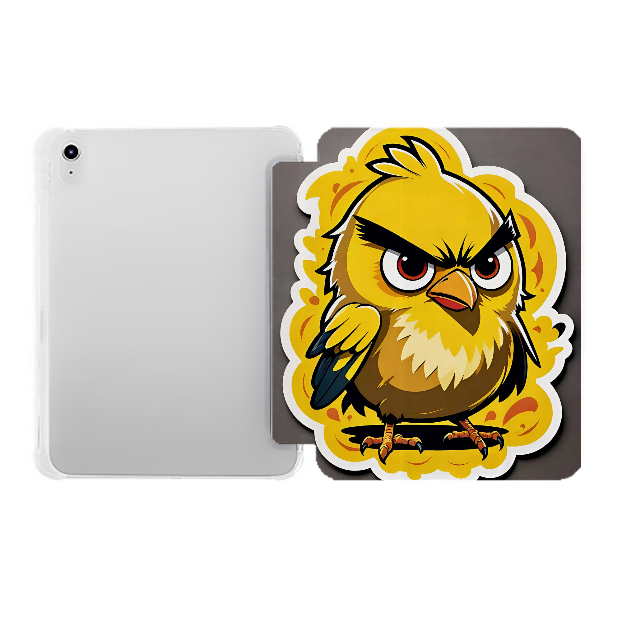 （画像用） Angry Birds アングリーバード IPad ケース ペン収納付き 三つ折りスタンド PUレザー×シリコン 対応機種9.5/10.5/10.9インチ